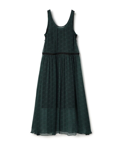 TOMORROWLAND .B(トゥモローランドビー)の「シルク楊柳 ロングワンピース(ワンピース・レディース・ブラック系その他/ダークグリーン・FREE)」の1枚目の写真