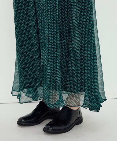 TOMORROWLAND .B(トゥモローランドビー)の「シルク楊柳 ロングワンピース(ワンピース・レディース・ブラック系その他/ダークグリーン・FREE)」の10枚目の写真