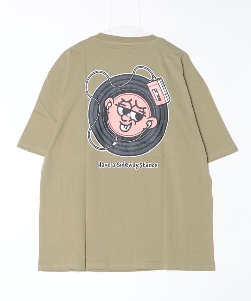 En serio TOKYO(エンソリオトーキョー)の「【SIDEWAYSTANCE】半袖レコードプリントTシャツ SIDE23-130(Tシャツ/カットソー・メンズ・ブラック/カーキ/ホワイト・SMALL/MEDIUM/LARGE/X-LARGE)」の4枚目の写真
