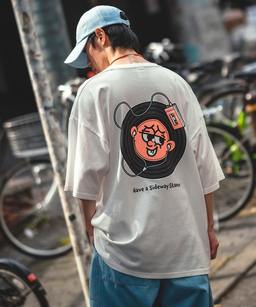 En serio TOKYO(エンソリオトーキョー)の「【SIDEWAYSTANCE】半袖レコードプリントTシャツ SIDE23-130(Tシャツ/カットソー・メンズ・ブラック/カーキ/ホワイト・SMALL/MEDIUM/LARGE/X-LARGE)」の18枚目の写真
