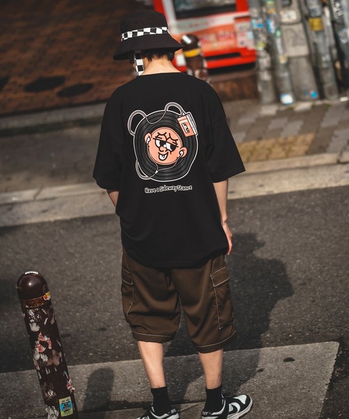 En serio TOKYO(エンソリオトーキョー)の「【SIDEWAYSTANCE】半袖レコードプリントTシャツ SIDE23-130(Tシャツ/カットソー・メンズ・ブラック/カーキ/ホワイト・SMALL/MEDIUM/LARGE/X-LARGE)」の11枚目の写真