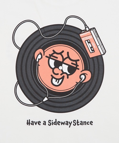 En serio TOKYO(エンソリオトーキョー)の「【SIDEWAYSTANCE】半袖レコードプリントTシャツ SIDE23-130(Tシャツ/カットソー・メンズ・ブラック/カーキ/ホワイト・SMALL/MEDIUM/LARGE/X-LARGE)」の8枚目の写真