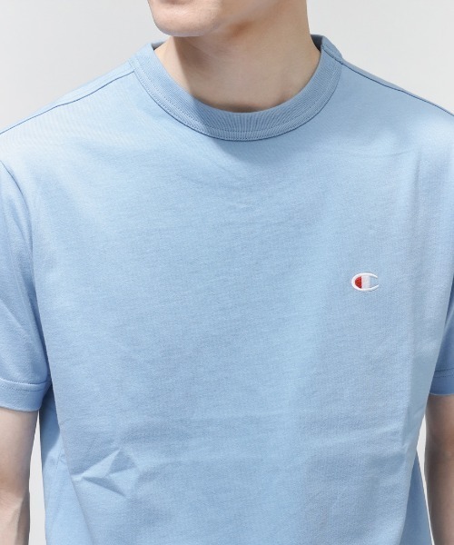 Champion(チャンピオン)の「チャンピオン SHORT SLEEVE T-SHIRT(Tシャツ/カットソー・メンズ・サックスブルー/ライトグリーン/グリーン・S/M/L/LL)」の8枚目の写真