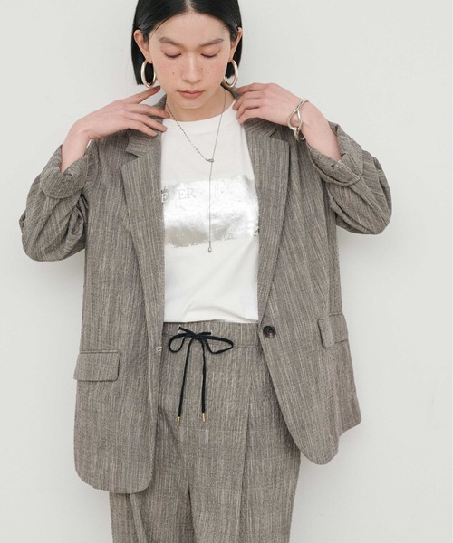 LARUTA（ラルータ）の「【LARUTA】バンビースラブジャケット（テーラードジャケット・レディース・ブラック・MEDIUM）」の3枚目の写真