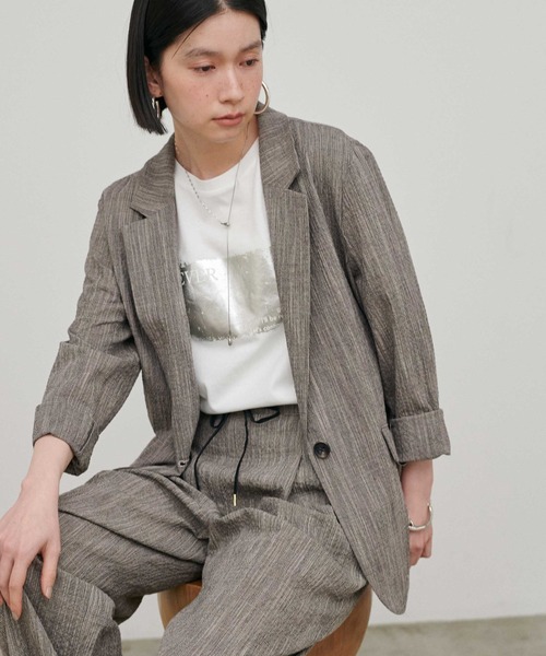LARUTA（ラルータ）の「【LARUTA】バンビースラブジャケット（テーラードジャケット・レディース・ブラック・MEDIUM）」の22枚目の写真