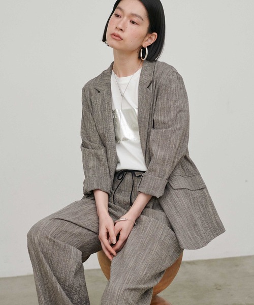 LARUTA（ラルータ）の「【LARUTA】バンビースラブジャケット（テーラードジャケット・レディース・ブラック・MEDIUM）」の2枚目の写真
