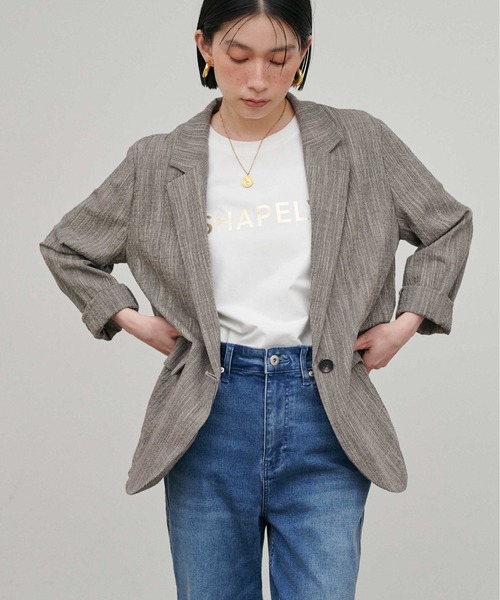 LARUTA（ラルータ）の「【LARUTA】バンビースラブジャケット（テーラードジャケット・レディース・ブラック・MEDIUM）」の8枚目の写真