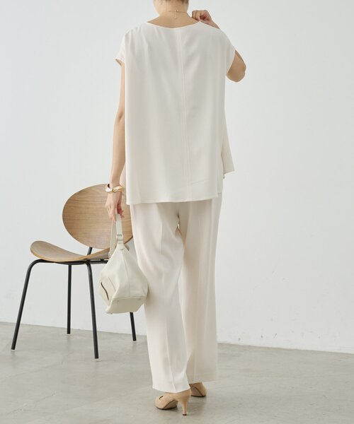 LIVETART（リヴェタート）の「バックサテンイージーパンツ《LIVETART》（その他パンツ・レディース・アイボリー/ブラック・0/1）」の11枚目の写真