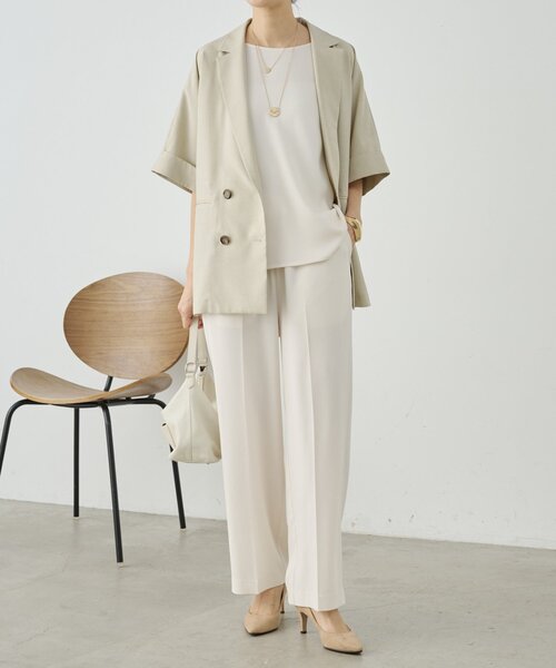 LIVETART（リヴェタート）の「バックサテンイージーパンツ《LIVETART》（その他パンツ・レディース・アイボリー/ブラック・0/1）」の17枚目の写真