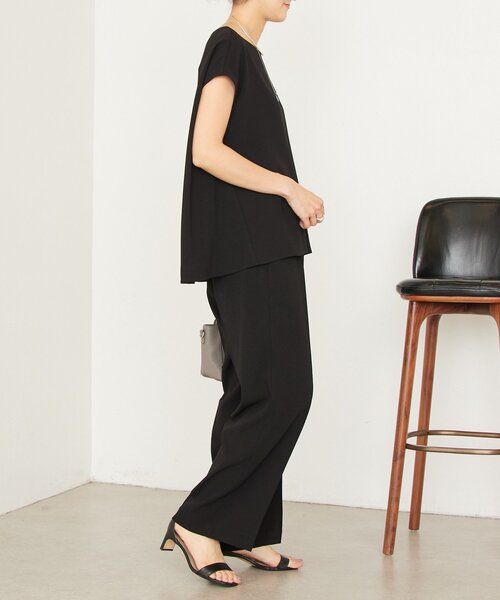 LIVETART（リヴェタート）の「バックサテンイージーパンツ《LIVETART》（その他パンツ・レディース・アイボリー/ブラック・0/1）」の3枚目の写真