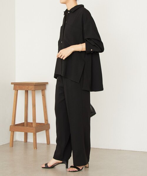 LIVETART（リヴェタート）の「バックサテンイージーパンツ《LIVETART》（その他パンツ・レディース・アイボリー/ブラック・0/1）」の5枚目の写真