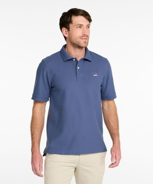 L.L.Bean（エルエルビーン）の「ジャパン・フィット　プレミアム・ダブル・エル・ポロシャツ、半袖　タイド・フライ刺繍 ジャパン・フィット（ポロシャツ・メンズ・ホワイト/ブラック/インディゴブルー/ネイビー・XX-LARGE/SMALL/X-LARGE/LARGE/MEDIUM）」の8枚目の写真