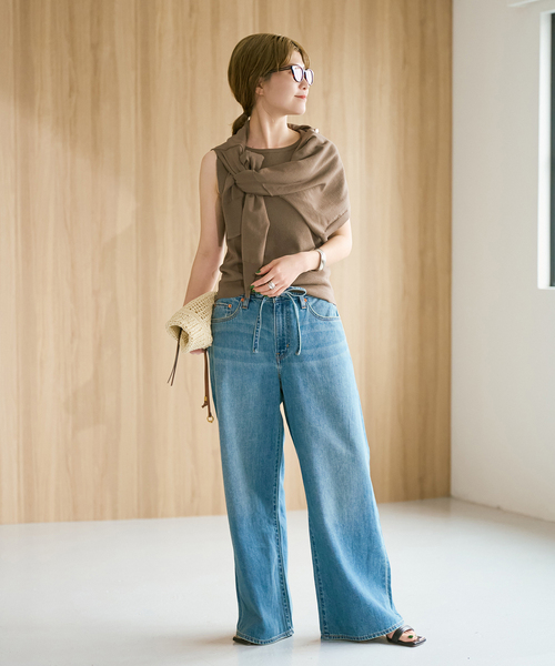 Spick & Span（スピックアンドスパン）の「《手洗い可 / 》2枚SETアンサンブルニット（アンサンブル・レディース・ホワイト/ブラック/カーキ・FREE）」の7枚目の写真