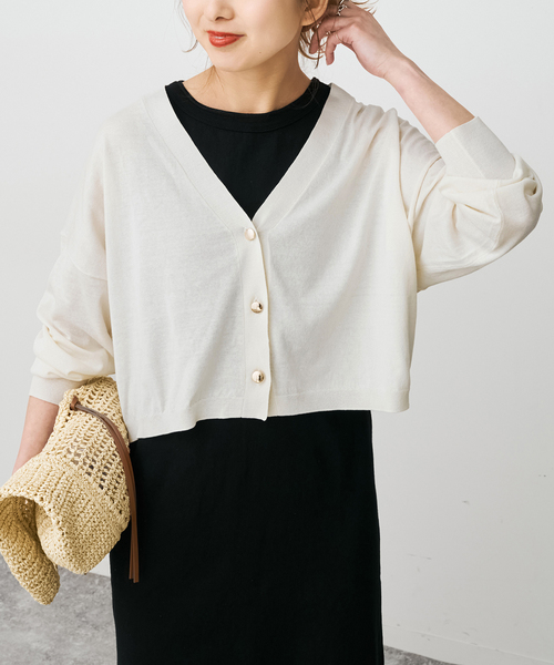 Spick & Span（スピックアンドスパン）の「《手洗い可 / 》2枚SETアンサンブルニット（アンサンブル・レディース・ホワイト/ブラック/カーキ・FREE）」の16枚目の写真