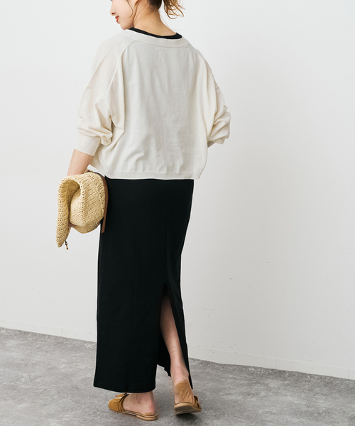 Spick & Span（スピックアンドスパン）の「《手洗い可 / 》2枚SETアンサンブルニット（アンサンブル・レディース・ホワイト/ブラック/カーキ・FREE）」の19枚目の写真