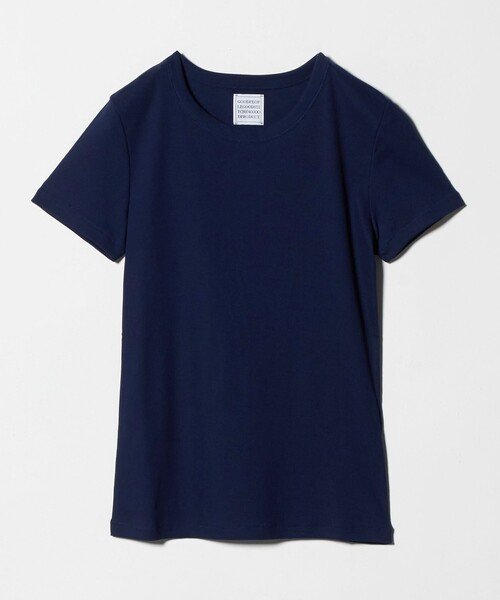 GOOD PEOPLE GOOD STITCHING GOOD PRODUCT(グッドピープルグッドスティッチンググッドプロダクト)の「<GOOD PEOPLE GOOD STITCHING GOOD PRODUCT>リブ Tシャツ(Tシャツ/カットソー・レディース・ネイビー・S)」の1枚目の写真