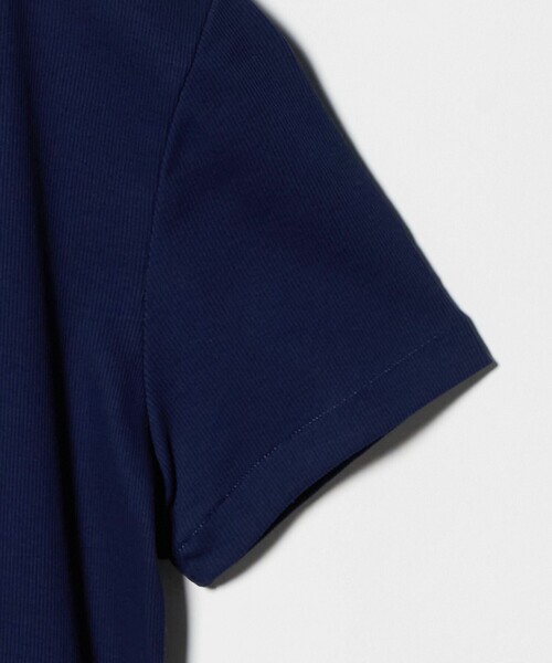 GOOD PEOPLE GOOD STITCHING GOOD PRODUCT(グッドピープルグッドスティッチンググッドプロダクト)の「<GOOD PEOPLE GOOD STITCHING GOOD PRODUCT>リブ Tシャツ(Tシャツ/カットソー・レディース・ネイビー・S)」の4枚目の写真