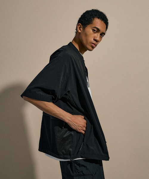 NUMERALS（ヌメラルズ）の「[NUMERALS]BAND COLLAR SHORT-SLEEVED SHIRT（シャツ/ブラウス・メンズ・ブルー/ブラック/カーキ・MEDIUM/LARGE）」の10枚目の写真