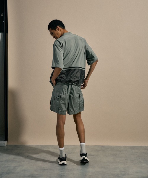 NUMERALS（ヌメラルズ）の「[NUMERALS]BAND COLLAR SHORT-SLEEVED SHIRT（シャツ/ブラウス・メンズ・ブルー/ブラック/カーキ・MEDIUM/LARGE）」の12枚目の写真
