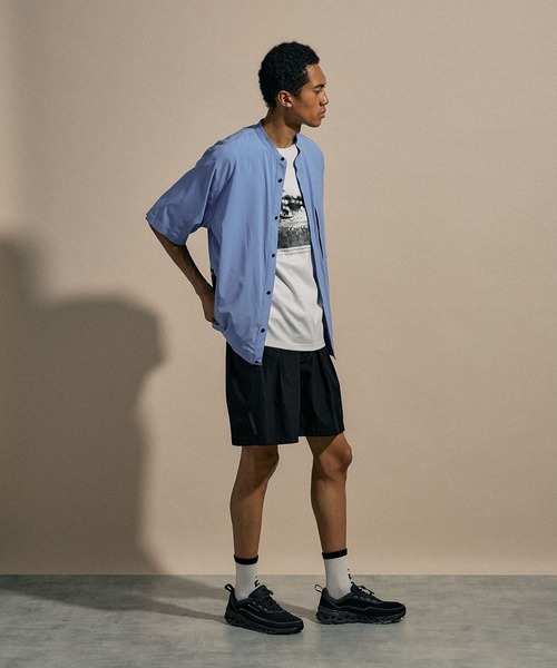 NUMERALS（ヌメラルズ）の「[NUMERALS]BAND COLLAR SHORT-SLEEVED SHIRT（シャツ/ブラウス・メンズ・ブルー/ブラック/カーキ・MEDIUM/LARGE）」の18枚目の写真