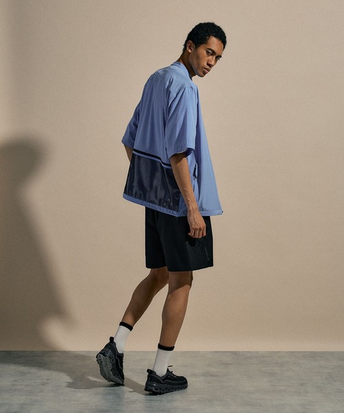 NUMERALS（ヌメラルズ）の「[NUMERALS]BAND COLLAR SHORT-SLEEVED SHIRT（シャツ/ブラウス・メンズ・ブルー/ブラック/カーキ・MEDIUM/LARGE）」の19枚目の写真