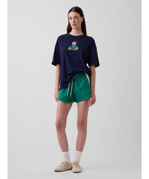 GAP(ギャップ)の「オーバーサイズ ブラナンベア GAPロゴTシャツ(Tシャツ/カットソー・レディース・グレー/ネイビー・XXS/XL/L/M/S/XS)」の7枚目の写真