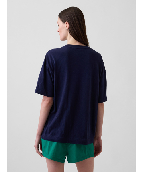 GAP(ギャップ)の「オーバーサイズ ブラナンベア GAPロゴTシャツ(Tシャツ/カットソー・レディース・グレー/ネイビー・XXS/XL/L/M/S/XS)」の9枚目の写真