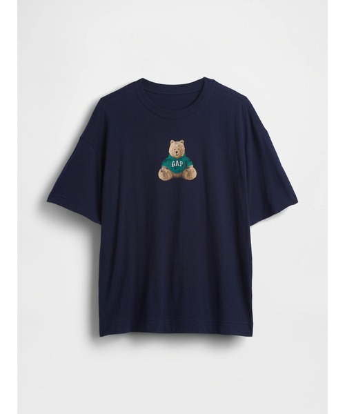 GAP(ギャップ)の「オーバーサイズ ブラナンベア GAPロゴTシャツ(Tシャツ/カットソー・レディース・グレー/ネイビー・XXS/XL/L/M/S/XS)」の4枚目の写真