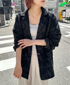 FLOWER MIX LACE SHEER JACKET（テーラードジャケット）｜Ameri