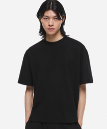 DEFINE（ディファイン）の「クロップワッフルハーフTシャツモノブラック（Tシャツ/カットソー）」