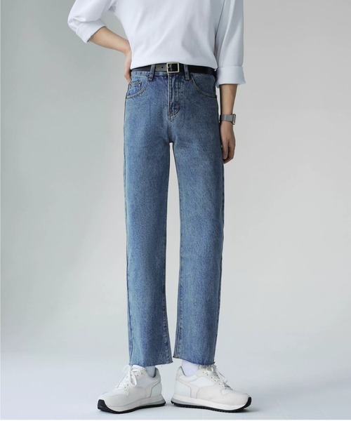 Otte(オッテ)の「クロップドストレートデニム(デニムパンツ・メンズ・ブラック/ライトブルー・SMALL/MEDIUM/X-LARGE/LARGE)」の2枚目の写真