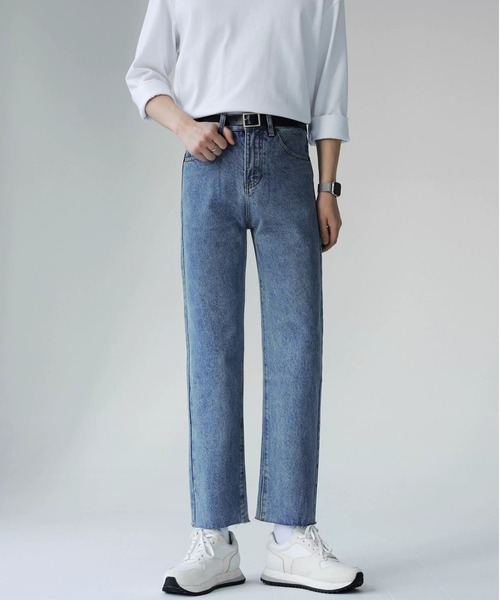Otte(オッテ)の「クロップドストレートデニム(デニムパンツ・メンズ・ブラック/ライトブルー・SMALL/MEDIUM/X-LARGE/LARGE)」の8枚目の写真