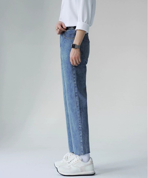 Otte(オッテ)の「クロップドストレートデニム(デニムパンツ・メンズ・ブラック/ライトブルー・SMALL/MEDIUM/X-LARGE/LARGE)」の7枚目の写真