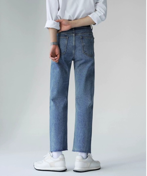 Otte(オッテ)の「クロップドストレートデニム(デニムパンツ・メンズ・ブラック/ライトブルー・SMALL/MEDIUM/X-LARGE/LARGE)」の6枚目の写真