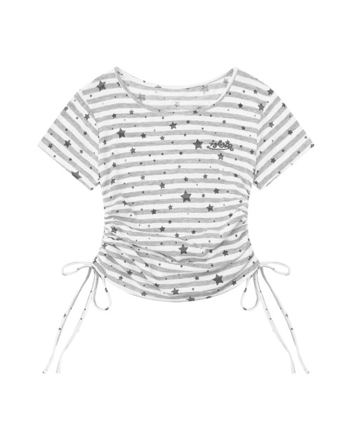 HOOK(フック)の「HOOK for girls 星柄 サイドギャザーリボン 半袖Tシャツ (SS)(Tシャツ/カットソー・レディース・グレー/グリーン・FREE)」の20枚目の写真