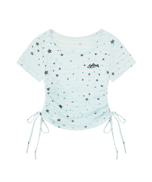 HOOK(フック)の「HOOK for girls 星柄 サイドギャザーリボン 半袖Tシャツ (SS)(Tシャツ/カットソー・レディース・グレー/グリーン・FREE)」の21枚目の写真