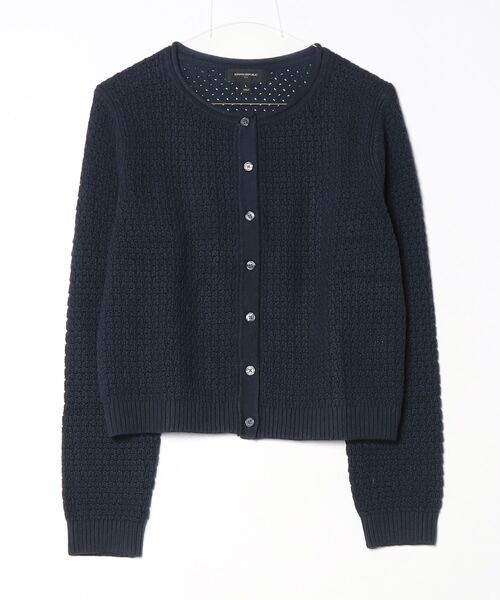BANANA REPUBLIC FACTORY STORE(バナナリパブリック ファクトリーストア)の「BANANA REPUBLIC FACTORY STORE コットン クロシェ カーディガン(ニット/セーター・レディース・ホワイト×ブルー/ネイビー・L/M/S/XS)」の4枚目の写真