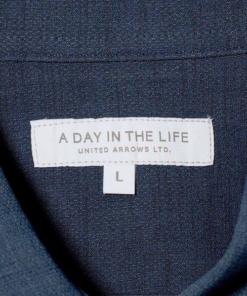 A DAY IN THE LIFE UNITED ARROWS(アデイインザライフユナイテッドアローズ)の「リネンライク スラブドビー ジャスト レギュラーカラーシャツ-吸水速乾-<A DAY IN THE LIFE>(シャツ/ブラウス・メンズ・オリーブ/ターコイズブルー系/ホワイト/ネイビー・XL/M/S/L)」の9枚目の写真