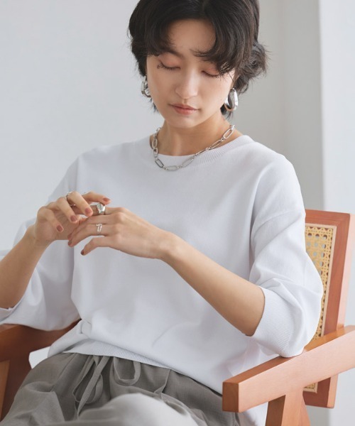 RASW（ラス）の「[RASW]多機能ルーズハーフニット（ニット/セーター・レディース・ブラック/ホワイト/ベージュ系その他・L/M）」の20枚目の写真