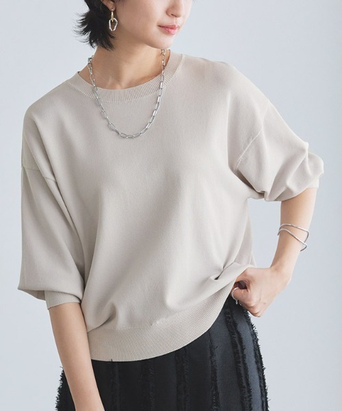 RASW（ラス）の「[RASW]多機能ルーズハーフニット（ニット/セーター・レディース・ブラック/ホワイト/ベージュ系その他・L/M）」の4枚目の写真