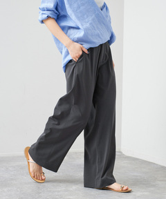 UNISEX》Wool Mix Continuous Tow-Tuck Wide Pants/ウールミックス