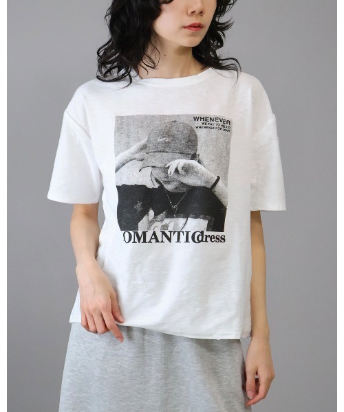 Doumoi(ドゥモエ)の「星柄ダメージ加工 フォトプリント Tシャツ(Tシャツ/カットソー・レディース・B/C/A・FREE)」の7枚目の写真