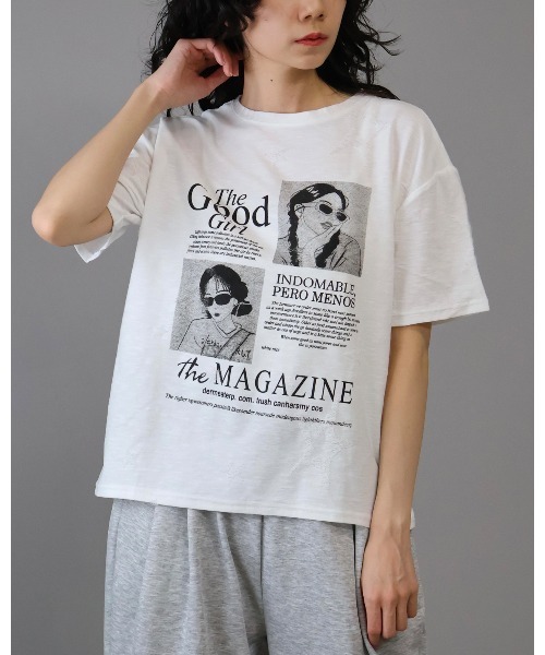 Doumoi(ドゥモエ)の「星柄ダメージ加工 フォトプリント Tシャツ(Tシャツ/カットソー・レディース・B/C/A・FREE)」の15枚目の写真