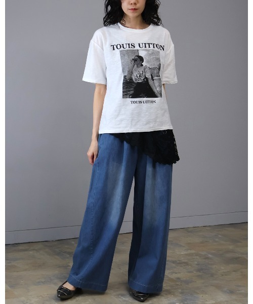 Doumoi(ドゥモエ)の「星柄ダメージ加工 フォトプリント Tシャツ(Tシャツ/カットソー・レディース・B/C/A・FREE)」の20枚目の写真