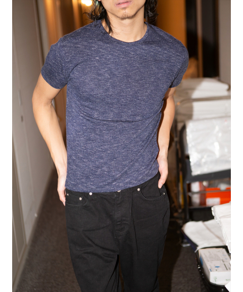 GOZER(ゴーザー)の「Slim Knit-Jersey T_Navy(Tシャツ/カットソー・メンズ・ネイビー・LARGE/MEDIUM)」の8枚目の写真