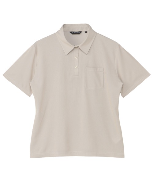 TOKYO SHIRTS(トウキョウシャツ)の「半袖ポロシャツ レディース(ビジネスシャツ・レディース・ベージュ・M/L/LL/XL)」の1枚目の写真