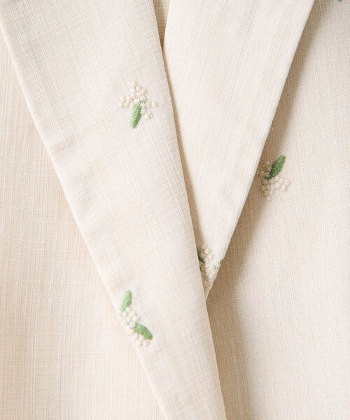ear PAPILLONNER（イアパピヨネ）の「花柄半袖ジャケット【SUM1 STYLE】（その他アウター・レディース・ブラック/ベージュ・FREE）」の6枚目の写真