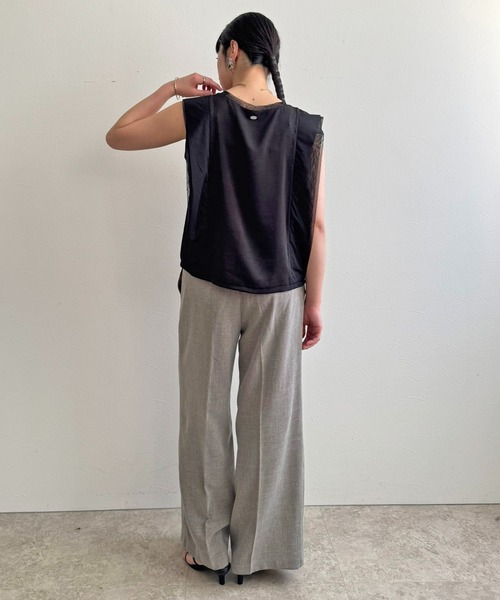 LHELBIE(レルビエ)の「ノースリブラウス(Tシャツ/カットソー・レディース・オフホワイト/ブラウン/ブラック・M)」の16枚目の写真