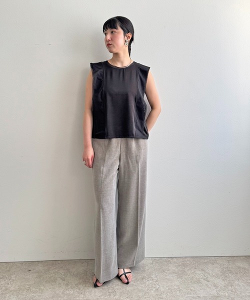 LHELBIE(レルビエ)の「ノースリブラウス(Tシャツ/カットソー・レディース・オフホワイト/ブラウン/ブラック・M)」の17枚目の写真