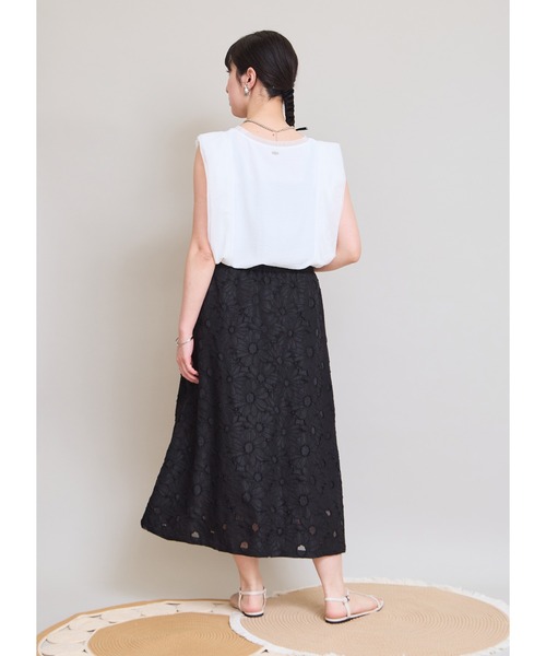 LHELBIE(レルビエ)の「ノースリブラウス(Tシャツ/カットソー・レディース・オフホワイト/ブラウン/ブラック・M)」の13枚目の写真